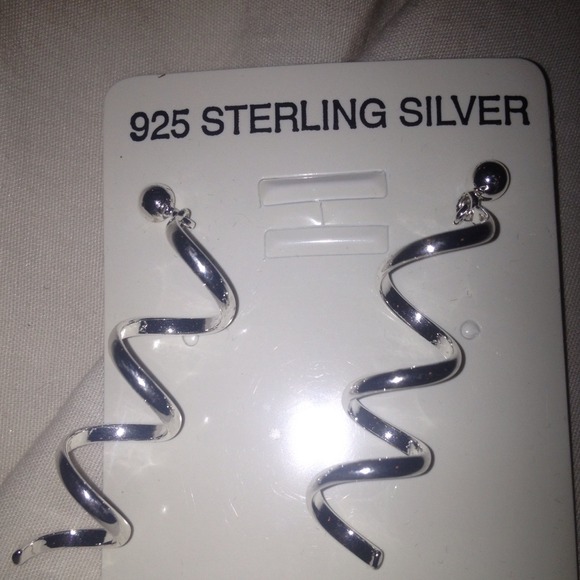 Spiral sterling earrings!!