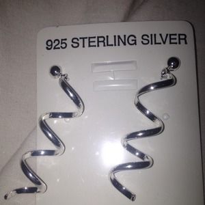 Spiral sterling earrings!!