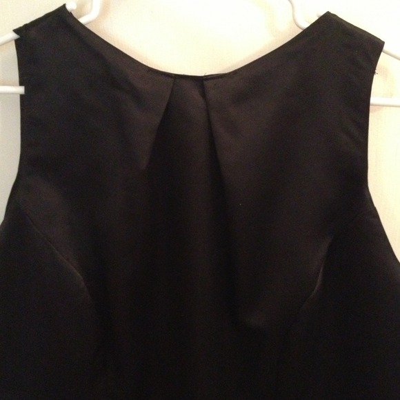 Black satin bridesmaid dress - Picture 2 of 4