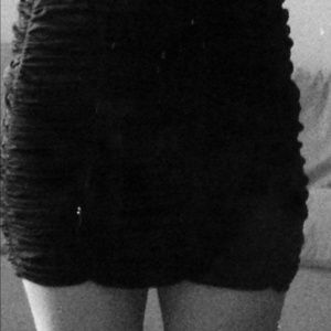 Black mini skirt