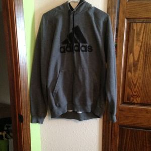 Black n gray Adidas hoodie