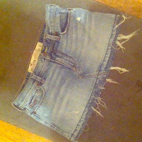 Hollister mini denim skirt
