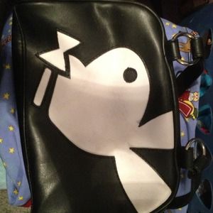 Black and white playboy purse