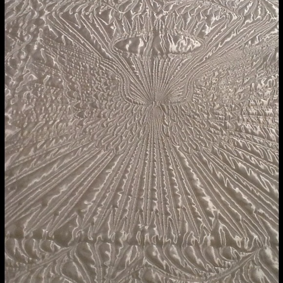 White satin angel baby quilt