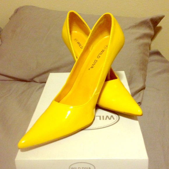 Pointy Yellow Heels