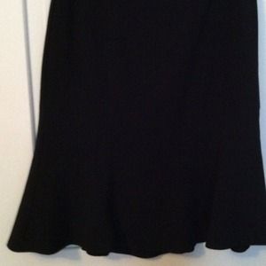 Knee length black skirt