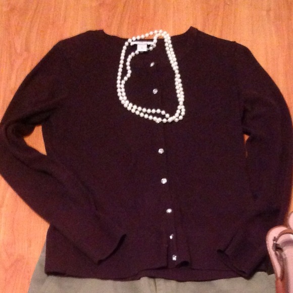 SOLD~~~Ann Taylor Loft plum cardigan M