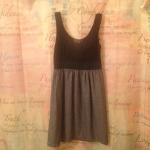 Black/Gray Ruffle top sweetheart dress
