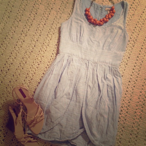BCBGeneration Dresses & Skirts - BCBG baby blue and baby pink pinstriped dress
