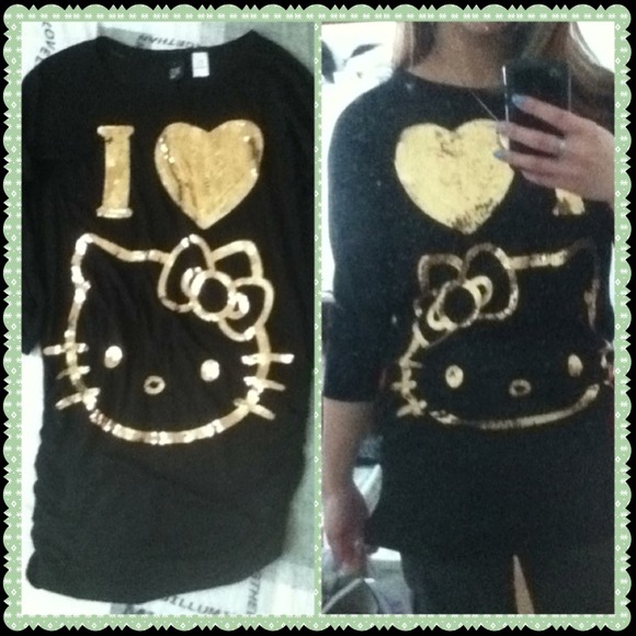 H&M Tops - ★Traded @hilleliza★ I <3 Hello Kitty