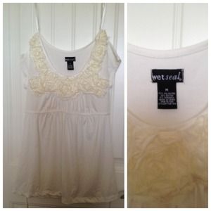 Off White Dressy Top