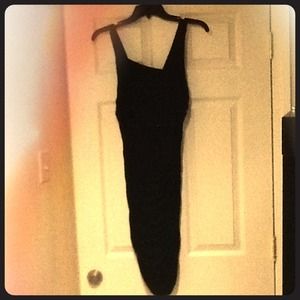 Black ruched dress
