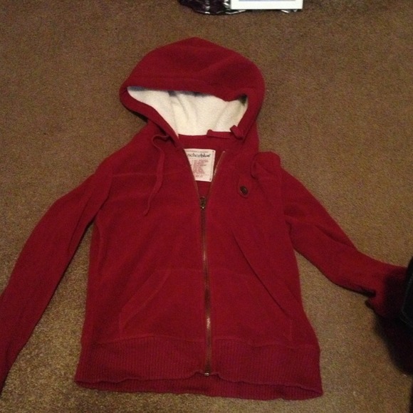 Medium (fits like a small) red jacket-anchor blue