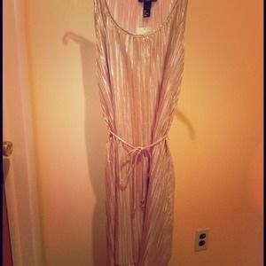 Metallic gold tank dress