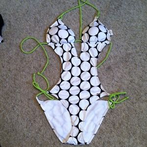 Hollister polka dot monokini
