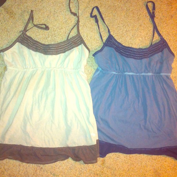Two babydoll styled spaghetti strapped shirts - Picture 1 of 4
