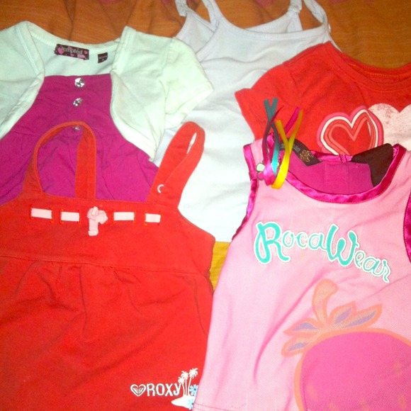 🔴TRADED🔴Bundle girls 5T tops + velour sweat fit
