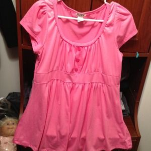 Pink adorable baby doll plus size shirt