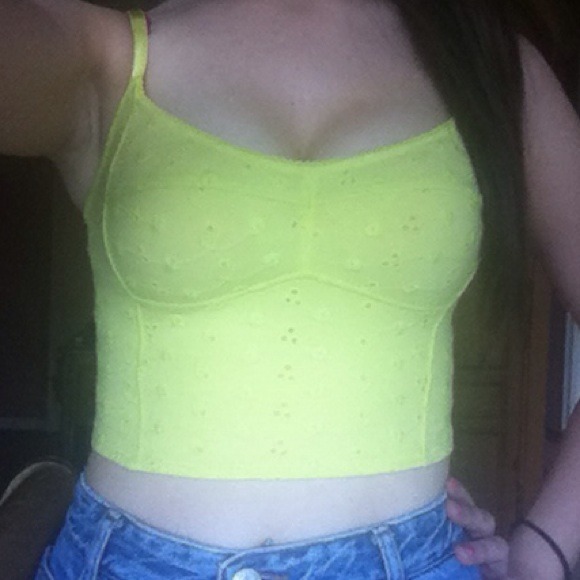 Free People Yellow printed bustier