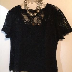 Black lace top