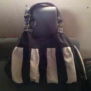 Black and white purse