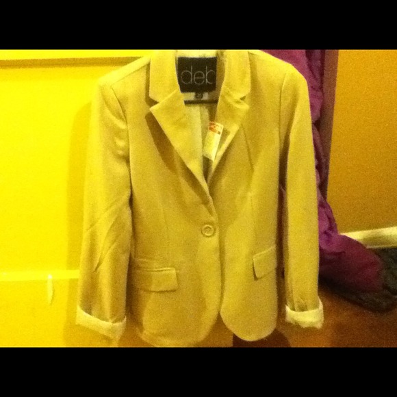 New! Tan deb blazer XS