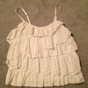 A&F frilly tank