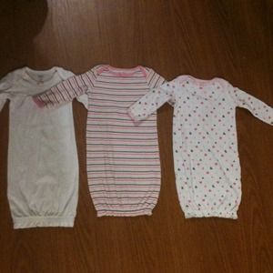 3 baby girl sleepers
