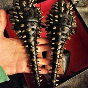 T strap spike platform heels.Black only worn ONCE