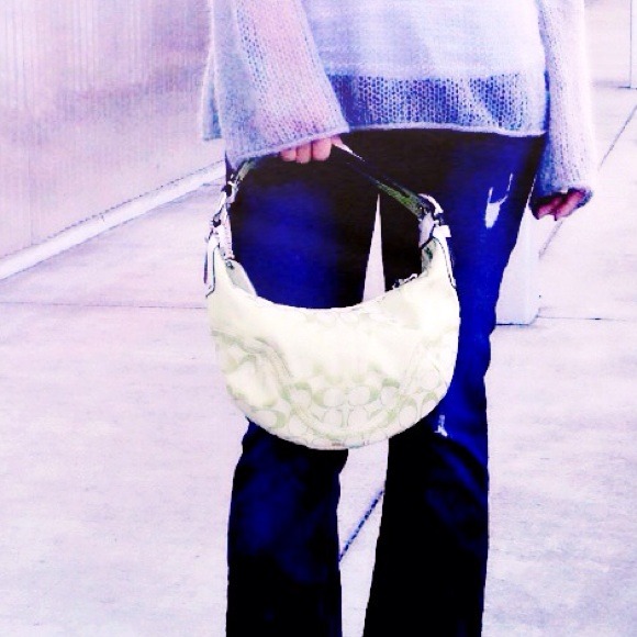 ✳Coach Op art Mini Shoulder Bag Mint Green✳