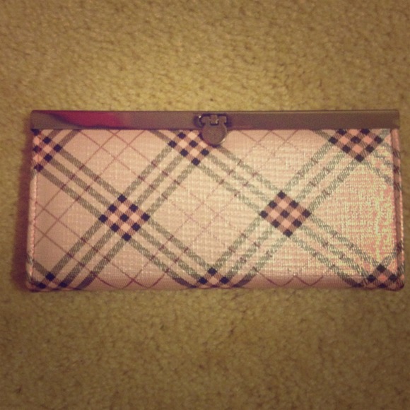 Light pink and black wallet
