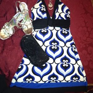 Geometric print sundress