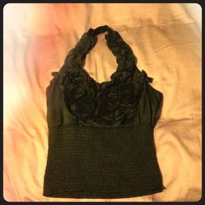 Black rose halter top 🌹 🖤
