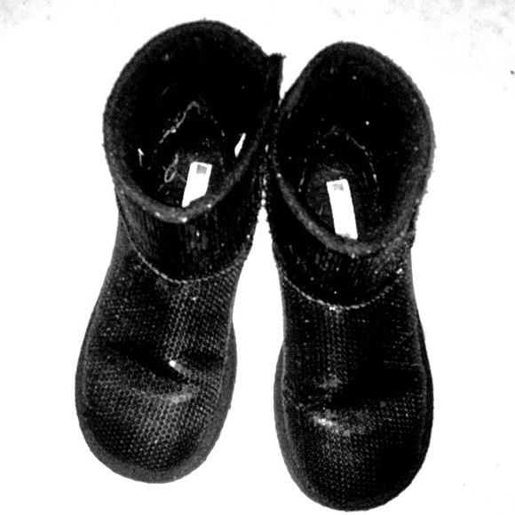 Adorable Black Sequin Boots :)