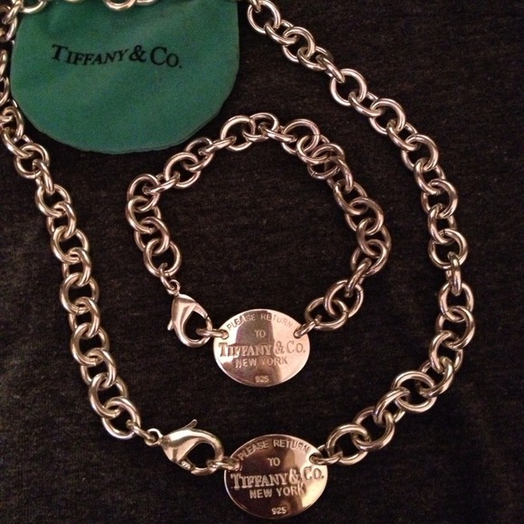 Tiffany inspired tag necklace & bracelet