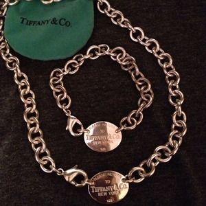 Tiffany inspired tag necklace & bracelet