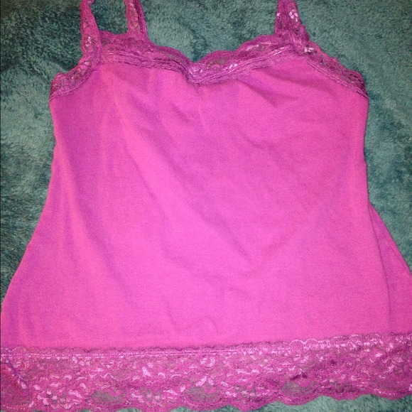 SOLD: Purple Ribbed Cotton w. Lace Cami - Price