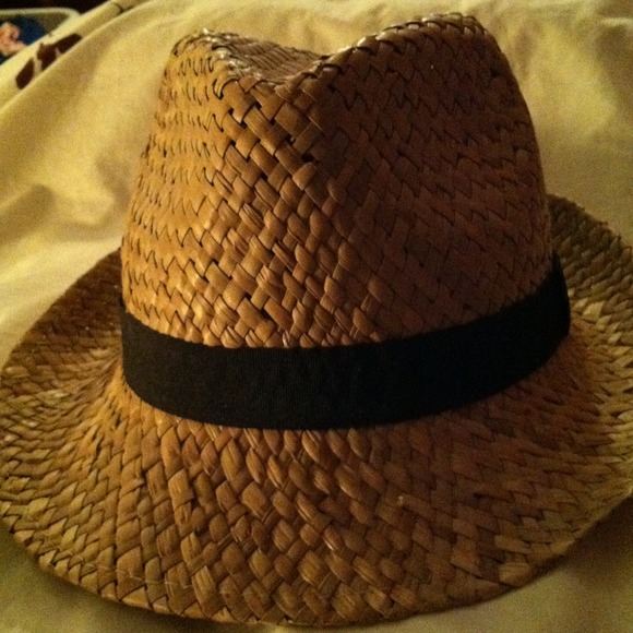 NWOT | Tan Woven Fedora w/ Black Trim - Picture 2 of 3