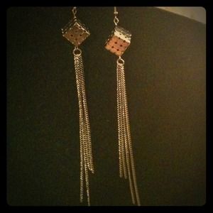 ⭐REDUCED⭐Chrome colored dangle earrings