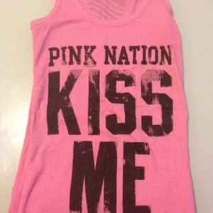Victoria's Secret- pink racer back muscle tank