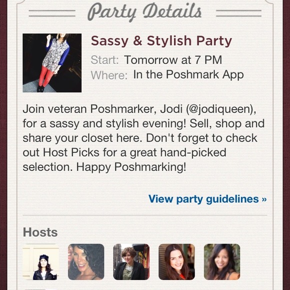 THANK YOU POSH TEAM, loved hosting SASSY with you!