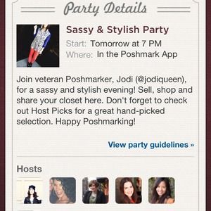 THANK YOU POSH TEAM, loved hosting SASSY with you!