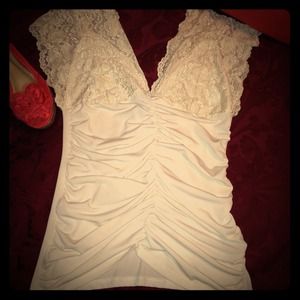 White/cream Charlotte Russe summer blouse!