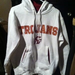 White Trojans sweater