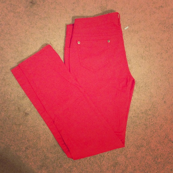 Red jeans