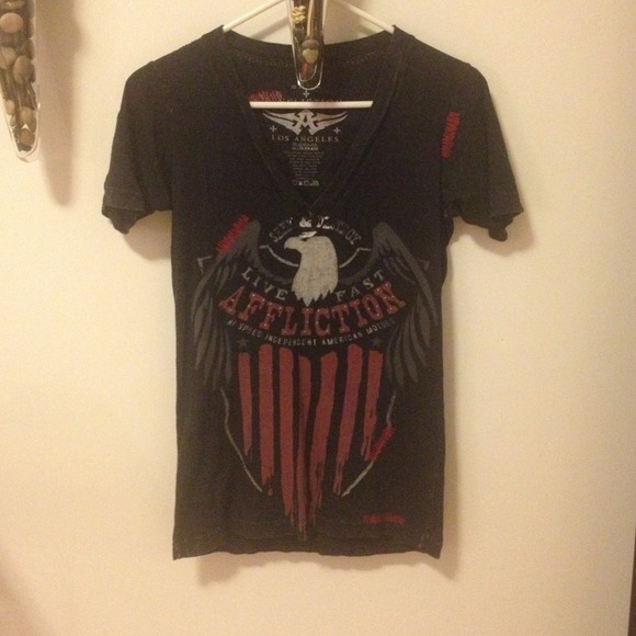 Black affliction tee