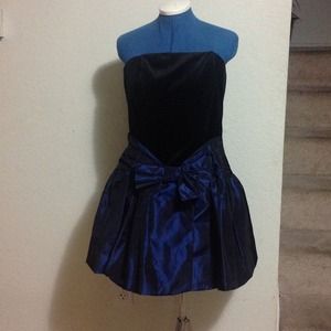 Blue and Black Strapless Dress! (Price reduction)