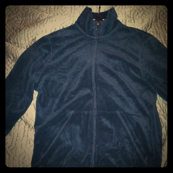 Juicy couture navy blue terry clothe track jacket