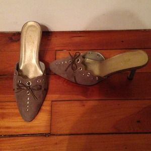 Charcoal grey Annie heels