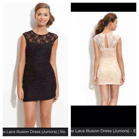 Dresses & Skirts - En Creme Lace Illusion Dress  (only black)